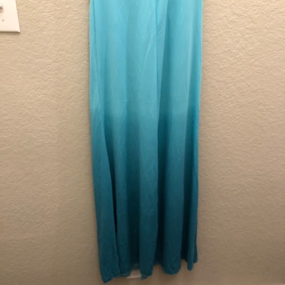 Women’s Aphrodite Halloween Dress Up Costume size Small 4-6 Aqua Ombré & Gold - Picture 8 of 12
